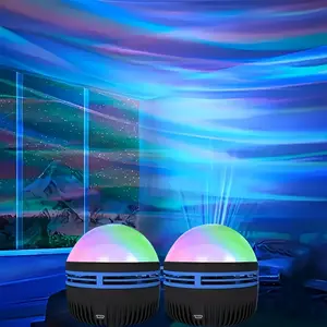 Flower Dance 2 Pcs Aurora Lights Projector, 16 Light Color for Bedroom,Playroom and Girl Gift