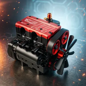 TOYAN 7cc Engine Model Kit – Inline Twin 4-Stroke DIY Mechanical Build Kit