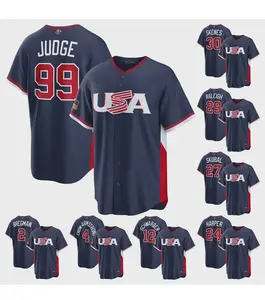 2026 USA Baseball Jersey White Navy Hot , Classic US Baseball Jersey, Perfect for Game Day & Street Style, Men’s Women’s Sports Jersey