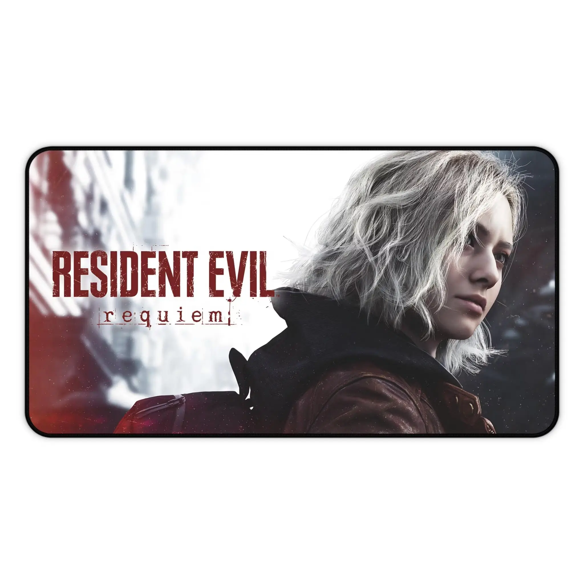 Resident Evil Requiem Desk Mat, XXL Gaming Mouse Pad with Female Survivor Character Art, Non-Slip Keyboard Pad for Horror and RPG Gamers