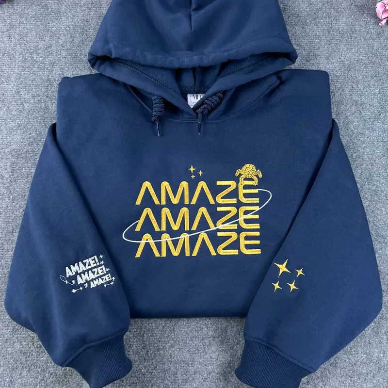 Embroidered Space Galaxy Amaze Crewneck, Space Universe Lover Embroidered Sweatshirt, Bookish Lovers Clothing Gift