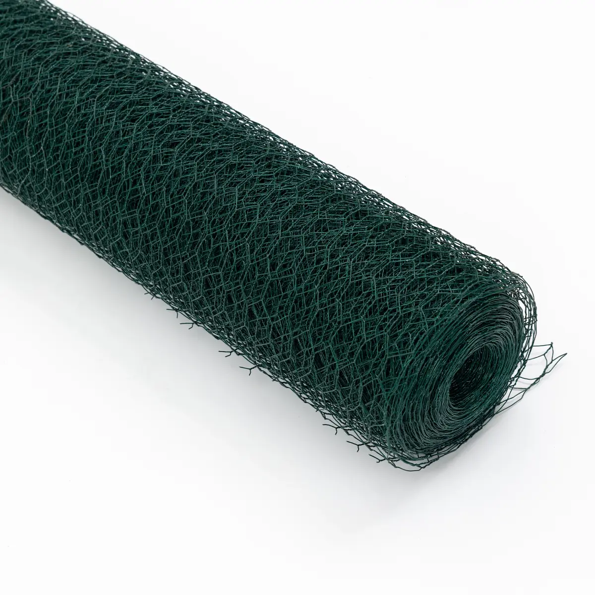 Dark Green Hexagonal Mesh Poultry Netting (3.6ft x 196.85ft) - Lightweight Polished PVC Coated, Rust-Proof Twist Weave Animal Fence for Chicken Coops, Garden Fencing, Pest Control, Goat Enclosure