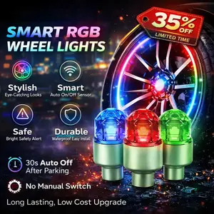LED wheel light Waterproof Luminous Car Tire Valve Caps Vibration-Sensitive LED Tire Valve Cap-bicycle car motorcycle tire led,summervibes