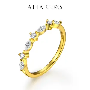 Marquise band D/VVS1 Color Round Excellent Cut Synthetic Moissanite Ring for Girls Engegament Wedding Band R094 Marquise band D/VVS1 Color Round Excellent Cut Synthetic Moissanite Ring for Girls Engegament Wedding Band R094