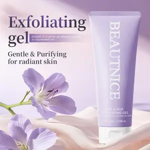 BEAUTNICE Scientifically Blended Acid Exfoliating Gel 60ml Gentle Hydrating Deep Clean For Face & Body All Skin Types Flawless Soft Cleansing Moisturizer