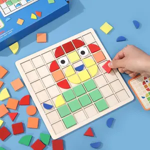 Wooden 3D Puzzle Toy, Stem Montessori Puzzle, 1 Set Concentration & Observation Training Toy, Early Education Toy for Boys & Girls, Perfect Birthday Gift, Shape Recognition Puzzles