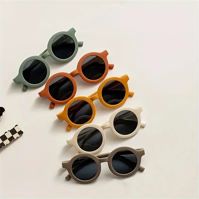 Boutique sunglasses Children's Children's Retro Fashion Cartoon Baby Shading Photo Catwalk Glasses Cute Nordic Style Birthday Party Glasses