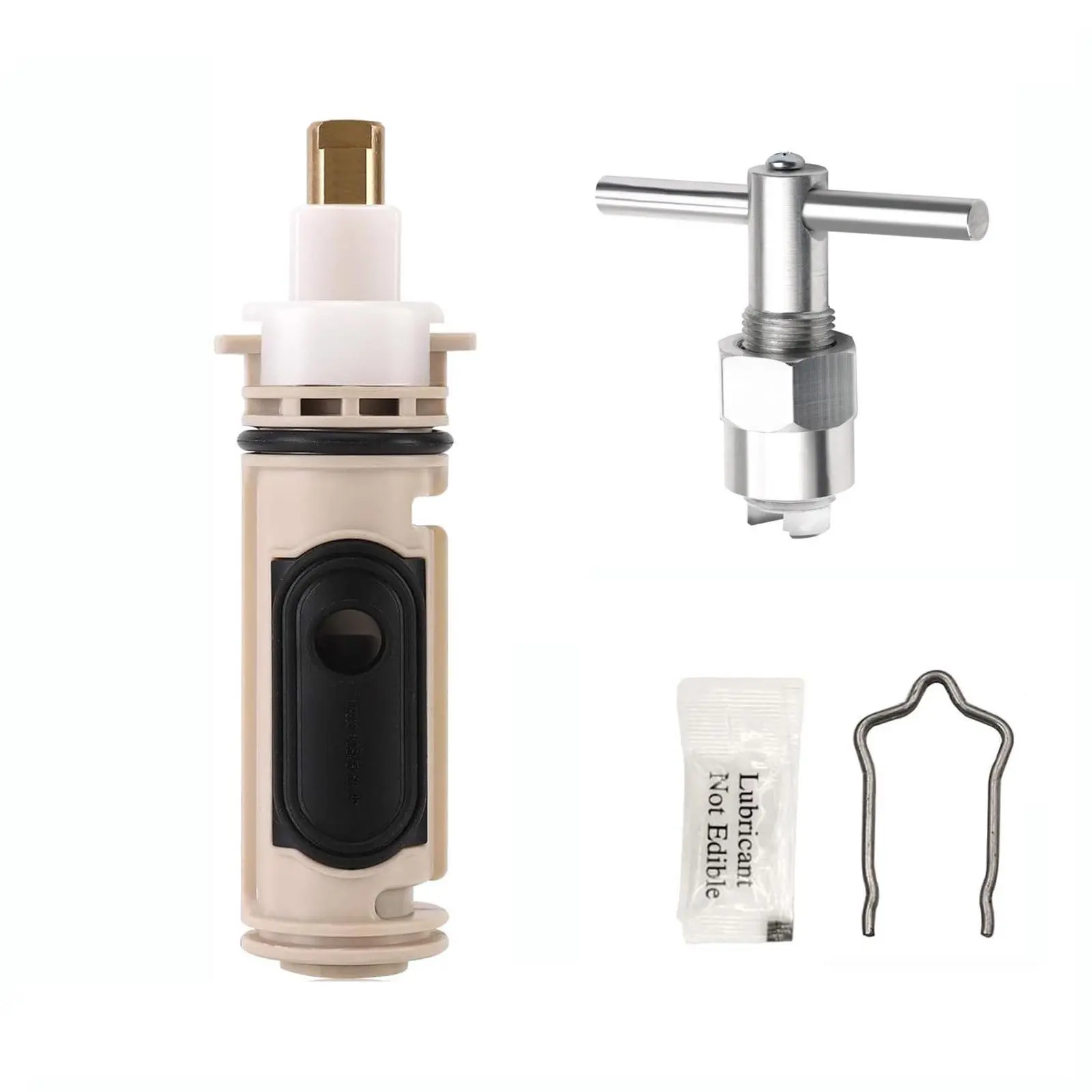 Shower Cartridge Compatible with Moen 1222, Replacement Cartridge with 104421 Removal Tool, for One Handle Posi Temp Shower Faucets, Fix Leaks & Temperature Issues