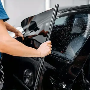 Car Window Tint Film, Sun Shade Roll, 5%/15%/35% VLT Black Universal Fit Car Window Tint Film, Sunlight Heat UV Block and Scratch Resistant Car Accessories