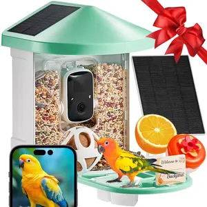 VEVOR Smart Bird Feeder Camera with 3 Solar Panels, Solar Powered Wireless Camera Bird Feeder with Live Video, AI Identify, Auto Detect & Instant Notify, and 2K Full HD, Ideal Gift for Bird Lover