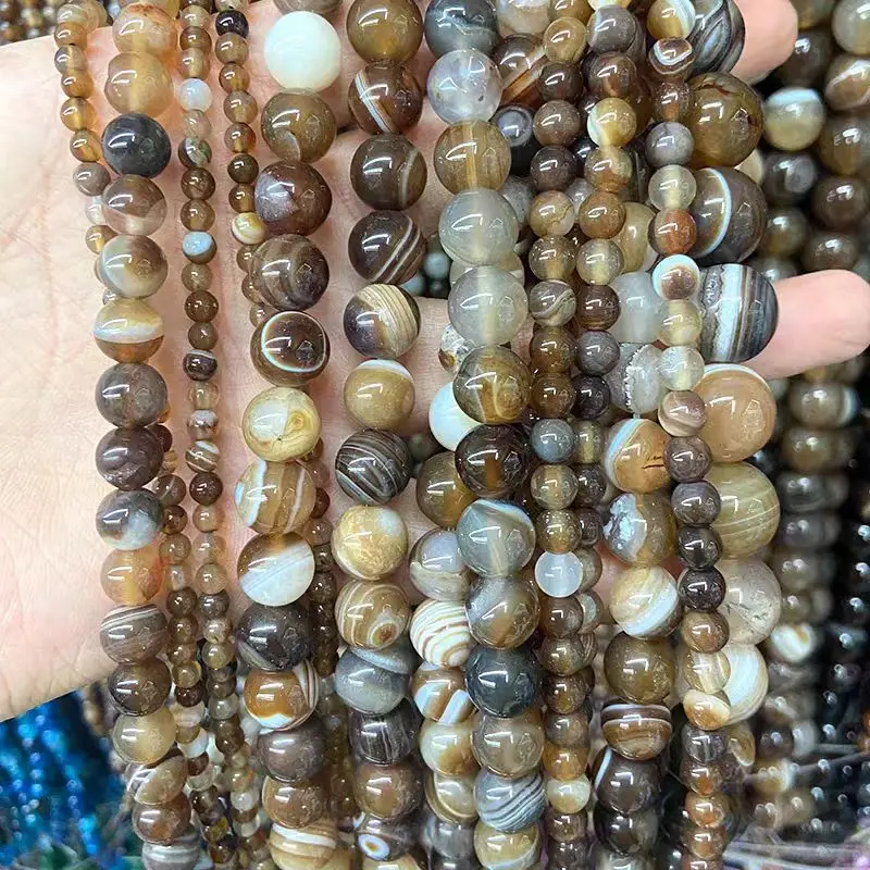 Stripe Agate Round Beads Stripe Agate Round Beads