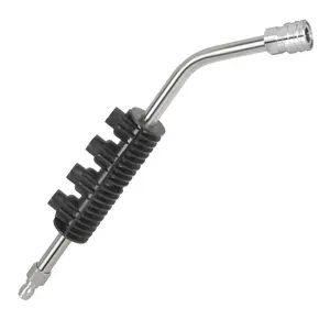 NowWash Bent Pressure Washer Extension Wand 15° Curved Stainless Steel Lance 1/4" Quick Connect 4000 PSI for Car Truck Undercarriage Cleaning