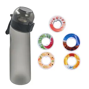 1pc 22oz sports water bottle, Hydration Bottle with 5pcs capsule, air scent up water bottle, Gym Bottle, fruit-scented cup, BPA-free, sugar-free, ideal for outdoor activities and gifts, encouraging young people/students to drink plain water healthily