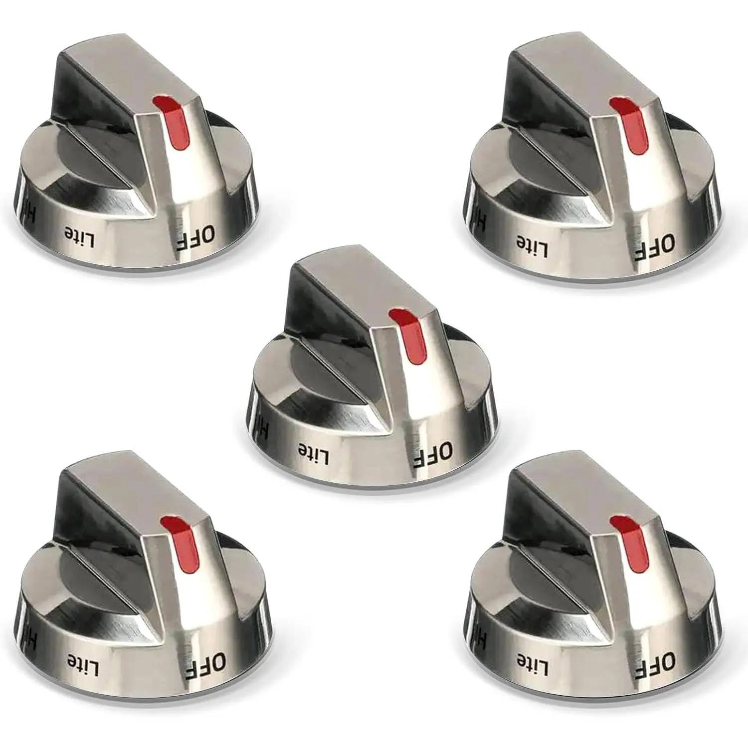 DG64-00473A Upgraded Stove Knob Oven Knobs Replacement Compatible with  Gas Range Oven Stove Part NX58H5600SS NX58H5650WS NX58K7850SS - Top Burner Control Dial Perilla  Steel 5 Pack