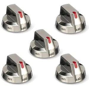 DG64-00473A Upgraded Stove Knob Oven Knobs Replacement Compatible with  Gas Range Oven Stove Part NX58H5600SS NX58H5650WS NX58K7850SS - Top Burner Control Dial Perilla  Steel 5 Pack