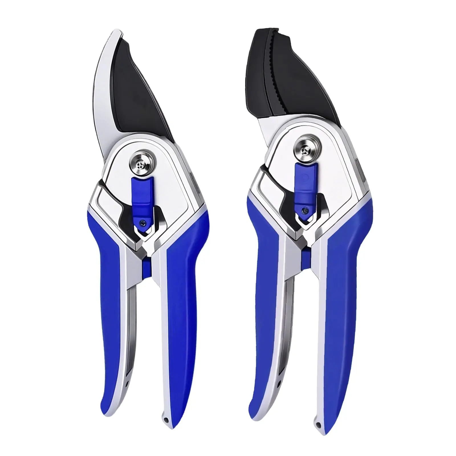 Gardening 2-Pack Garden Shears Set - Trimming Scissors, Branch Cutter, Bypass Lopper, Tree Pruner with Advanced Safety Lock System, Effortless Cutting Action, High-Carbon German Stainless Steel, Long-Lasting Durability for Plant Care Enthusiasts