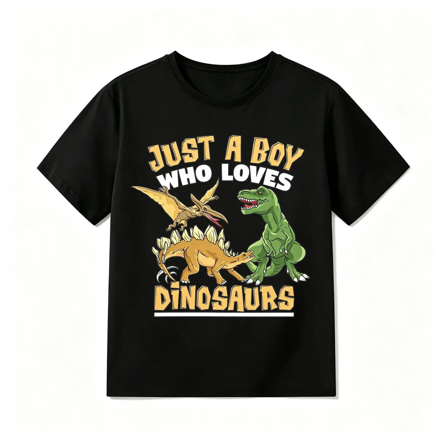 Boys T Shirts Summer Fashion Featuring Just A Who Loves Dinosaurs With Cute Dinosaur Print Perfect For Casual Wear Comfortable Stylish Kids Tops