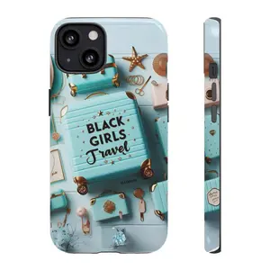 ✈️ Black Girls Travel Phone Case – Protect & Represent! 🌍