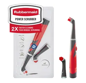 Rubbermaid Power Scrubber with 1 All-Purpose Scrubbing Head and 1 Grout Scrubbing Head