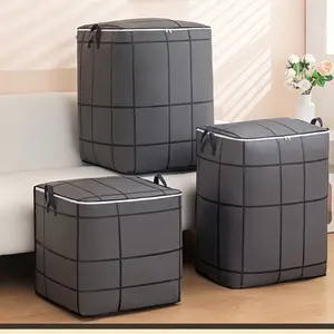 2pcs Foldable Storage Bags for Clothes, Space Saving Storage, 180L Large Capacity Storage Bin with Reinforced Handle, Durable Closet Organizer for Bedding Comforters, Moving Bags with Clear Window and Sturdy Zippers, Underbed Storage Container for Home