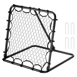 VEVOR Soccer Rebounder Rebound Net, Kick-Back 34"x34", Portable Football Training Gifts, Fully Adjustable Angles Goal Net, Aids & Equipment for Kids Teens & All Ages, Easy Set Up & Perfect Storage