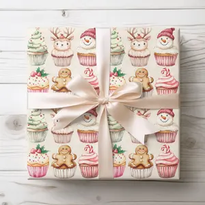 Frosted & Festive – Christmas Cupcake Cuties Wrapping Paper