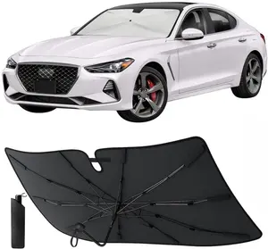 EcoNour Premium Car Windshield Sun Shade, 52"x31" Foldable 4-Layer Reflective Anti-Ultraviolet Front Window Cover, UV-Blocking Front Window Blocker with Enhanced Cooling Tech, Fit for Sedans & Hatchbacks