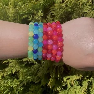 Hand Made Neon Beaded Bracelets