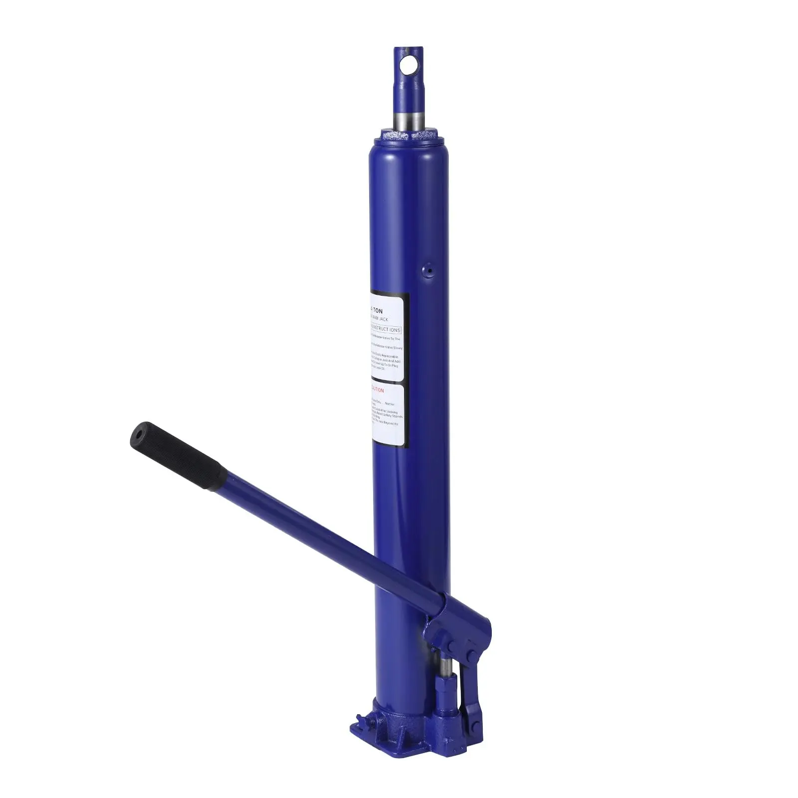 8-Ton Hydraulic Long Ram Jack with Hydraulic Pump, Manual Cherry Picker, Single Piston Pump, Flat Base & Handle for Garage/Shop Cranes, Engine Hoists, Specs: 8 T, 17363 Lbs Capacity, Red