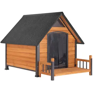 Aivituvin-AIR80-Large Outdoor Dog House with Porch| Strong Iron Frame,Dog Kennel,Dog Furniture