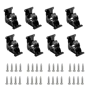 8 Piece Foldable Hinge Stands, Versatile 0-90 Degree Adjustable Table Leg Supports, Locking Extender, Self-Locking Hinges with Mounting Screws