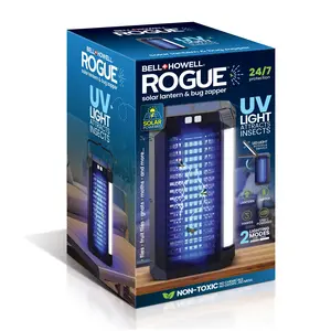 Rogue Solar Lantern and Insect Zapper – Portable, Weatherproof, Rechargeable UV Bug Control with LED Light Modes