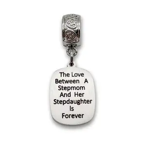"Stepmom Stepdaughter" Eternal Love Quote Clip-on Charm