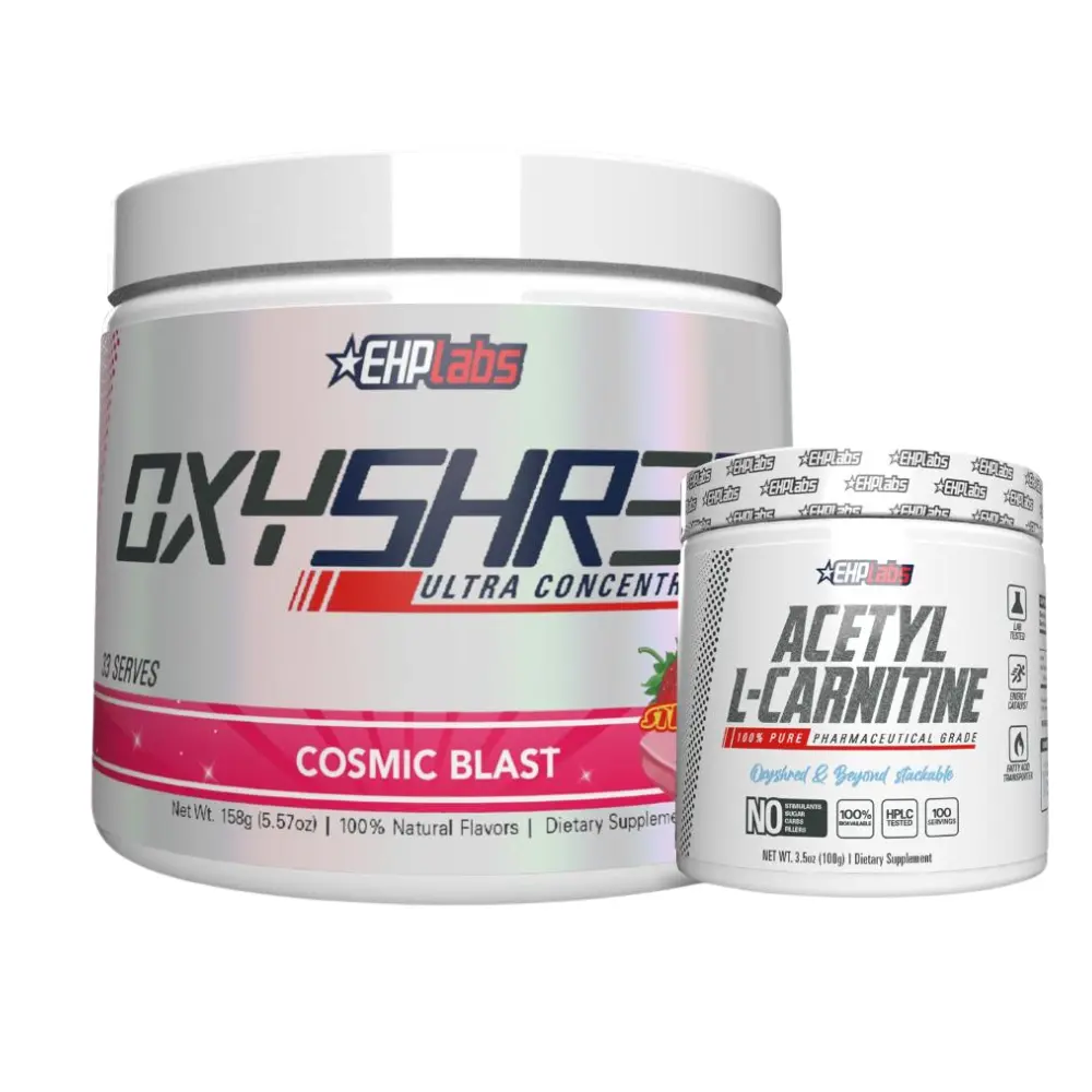OxyShred + Acetyl L-Carnitine Focus Stack | Pre-Workout Energy + Amino Acid | Energy & Focus Support | Daily Performance & Training Combo