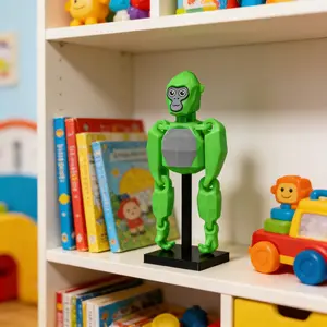 Gorilla Tag Flexible Toy 3D Printed Swinging Figurine with Stand, Articulated Fidget Figurines, Best Stress Relief Gift, Perfect for Holidays