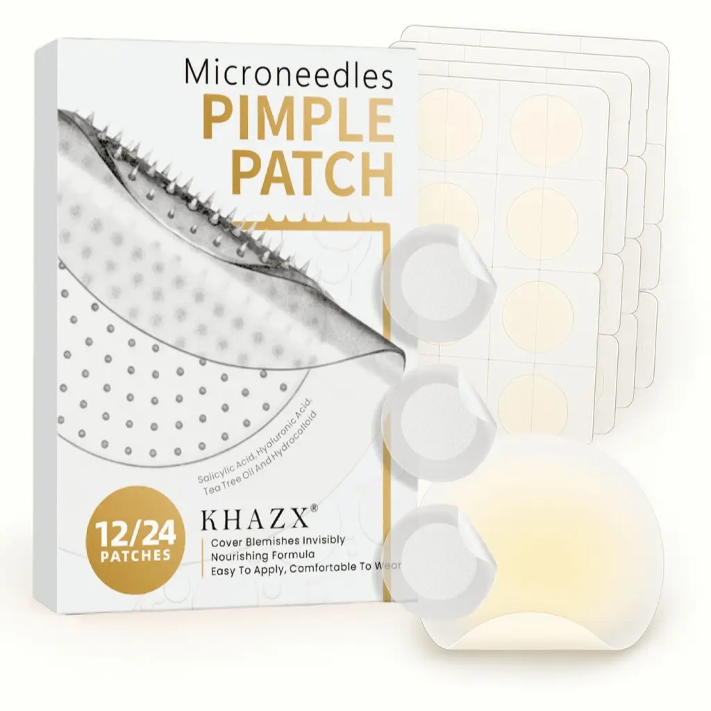 12/24pcs Gentle Non-Irritating Blemish Relief Acne Pimple Patches, Acne Spot Stickers, Water-Gel Hydrocolloid Patches, Hydrogel Spot Patch, Alcohol-Free Invisible Ultra-Thin Hypoallergenic Sensitive Patches for All Skin Types, Acne Clearing Products