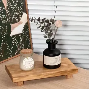 Small Wooden Pallet Base Stand Rustic Bathroom Decor Decorative Wooden Step Stand Kitchen Soap Dish Holder Suitable for Vanity, Countertop, Sink Bathroom Organizer Bathroom Organizer Supplies