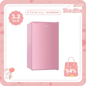 BANGSON Mini Fridge with Freezer 1.7 Cu.ft & 3.2Cu.ft Compact Single Door Small Refrigerator Beverage Cooler Energy-Efficient Low Noise Temperature Thermostat