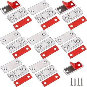 Cabinet Door Magnets 8 Pack Ultra Thin Cabinet Magnetic Catch Stick On Magnetic Drawer Closure Drawer Magnets for Kitchen Cabinet Closet Door Magnetic Latch Sliding Door Magnet Cupboard Closer