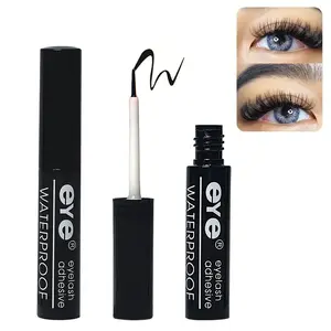 1 black false eyelash glue, precision fine brush head design, strong quick-drying and long-lasting adhesion, no irritation and no fading, suitable for single cluster, row/cross/lip grafting eyelashes, easy for beginners to operate, Cosmetic