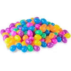 Fillable Easter Eggs with Hinge 2.5" Inch - Bulk Colorful Bright Assorted Colors Plastic Easter Eggs,  for Suprise Easter Bunny Egg Hunt - 72/144 Pack