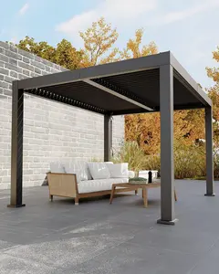 10x12 ft All-Aluminum Louvered Pergola, Adjustable Roof & Integrated Drainage System, Heavy Duty Hardtop Gazebo – Weather-Resistant Patio Cover for Deck, Backyard & Garden