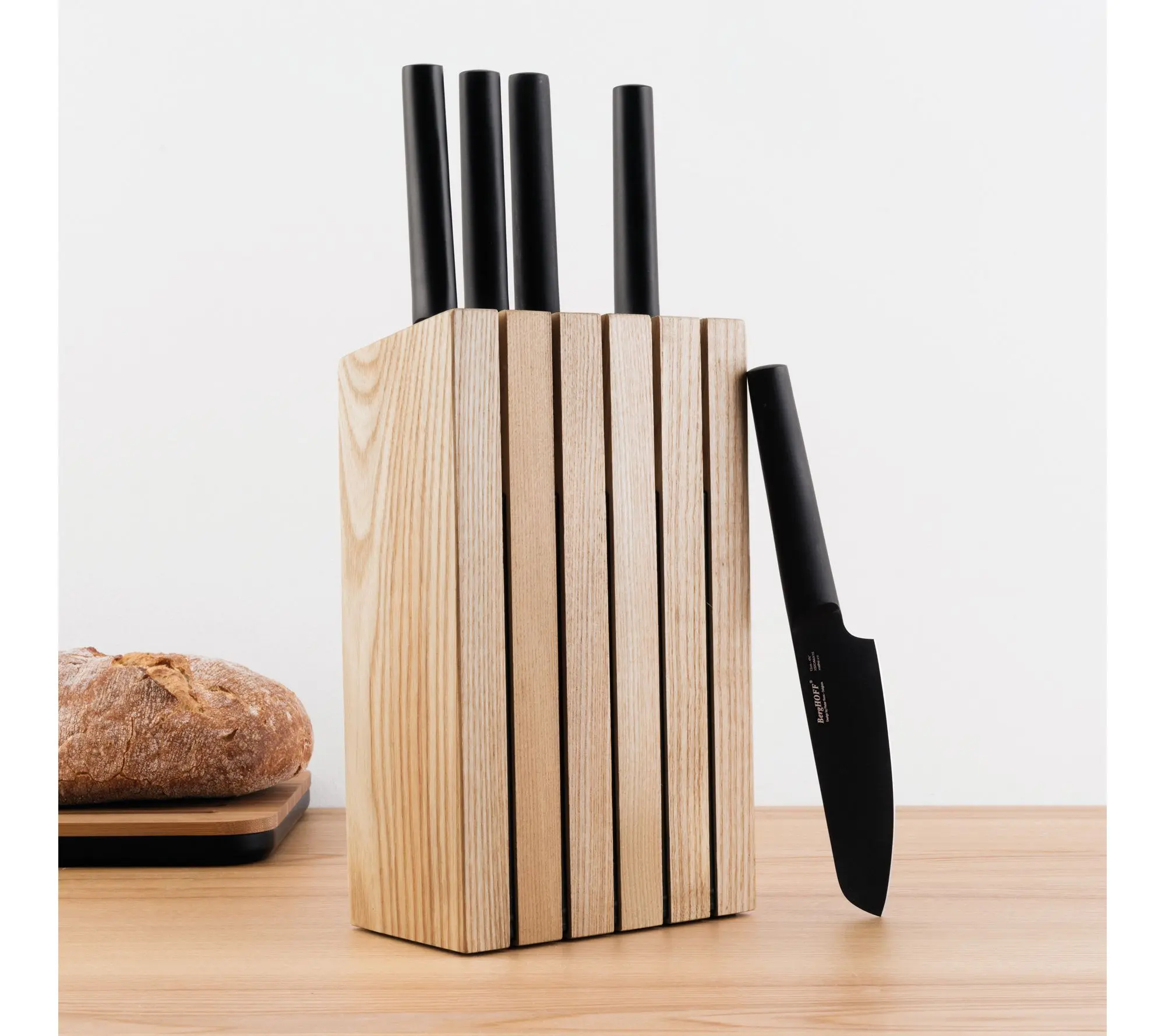 BergHOFF Ron 6-Piece Black Knife Block Set
