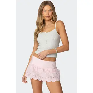 Vina Ribbed Henley Tank Top Vina Ribbed Henley Tank Top