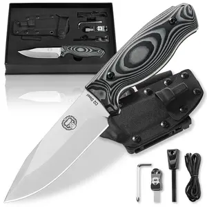"The Silverback" Full Tang D2 Survival Camping Knife Gift Set