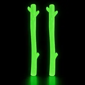 Glow in the Dark Dog Toy Bundle | Nylon Chew Stick + Rubber Retrieving Stick