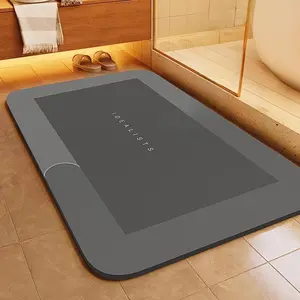 Super absorbent floor mats and non-slip bathroom mats, suitable for anti-slip and water absorption decoration in bathrooms and bathtubs, diatomaceous earth quick-drying soft bath-Greenishroom foot mats, Valentine's Day decoration.