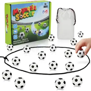 Mini Magnetic Football Game with 20 Football Pieces, 2-Player Strategy Puzzle Toy for Family, Parties & Camping, Ideal Gift for All Ages