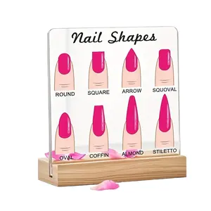 Hot Selling Nail Art Display Board, Transparent Acrylic Manicure Props, Desktop Nail Art Showcase, Salon Decoration Accessories