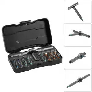 24-in-1 Magnetic Rotary Ratchet Screwdriver Set  Multi-function Repair Tool withDetachable Handle for Dly&Professional Use